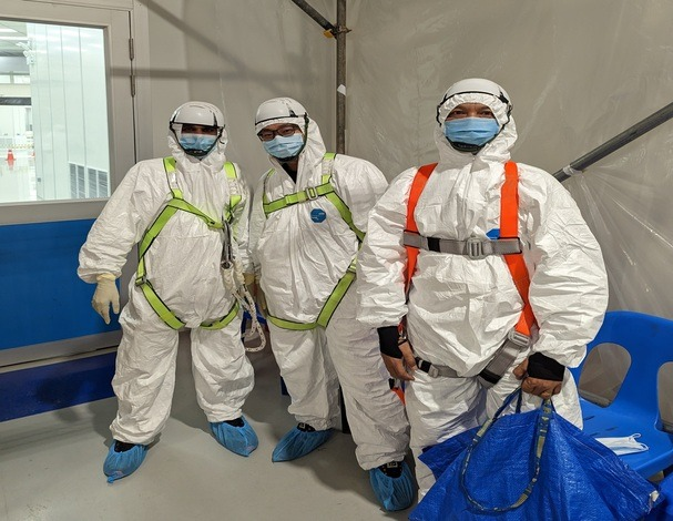 Professional pest exterminator from All Out Pest Control treating household pests