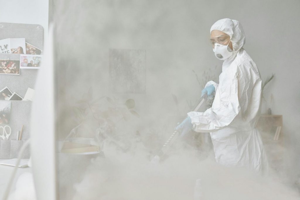 Pest control specialist for a commercial property